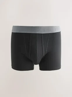 Hot Next Black Neutral Waistbands A-Front Boxers 10 Pack