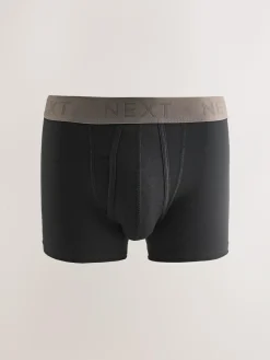 Hot Next Black Neutral Waistbands A-Front Boxers 10 Pack