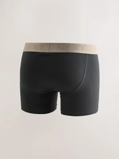 Hot Next Black Neutral Waistbands A-Front Boxers 10 Pack