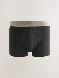 Hot Next Black Neutral Waistbands A-Front Boxers 10 Pack