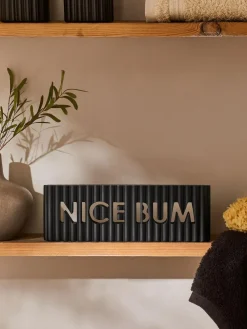 Sale Next Rib Word Block Ornament Black Nice Bum