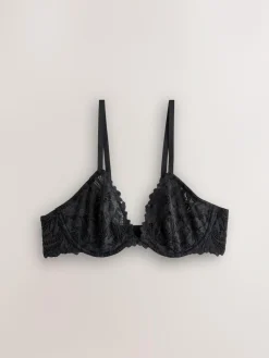 Hot Next Black Non Pad Plunge Lace Ultimate Comfort Bra