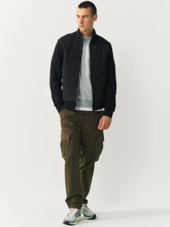 Hot Next Non-Hooded Hybrid Full Zip Jacket Black