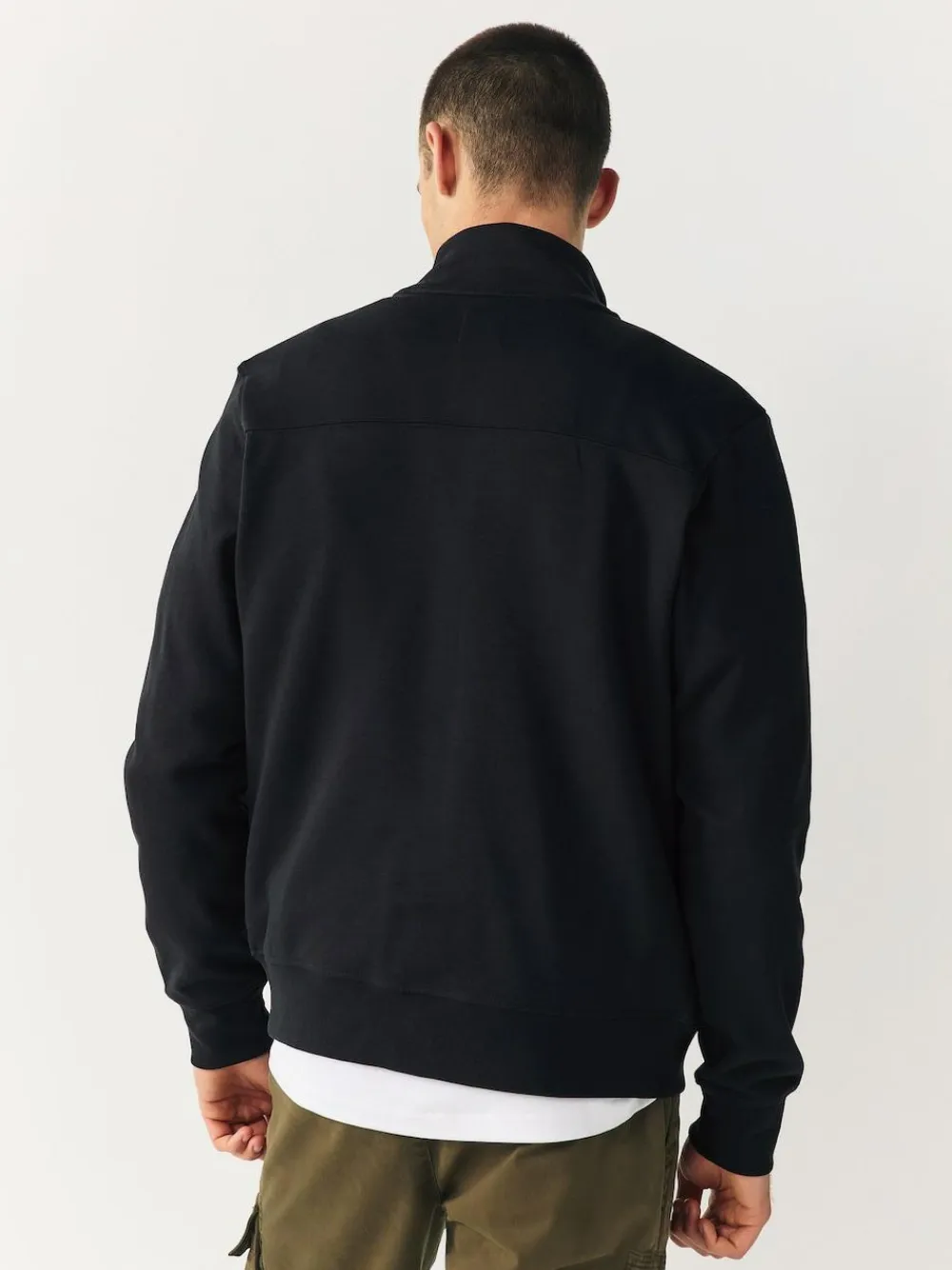 Hot Next Non-Hooded Hybrid Full Zip Jacket Black
