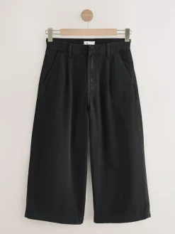 Best Next N.Premium High Rise Culotte Jeans Black