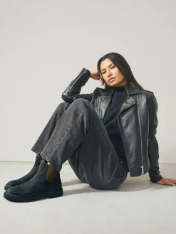 Next Forever Comfort® Round Toe Chelsea Boots^Women Wide Fit & Extra Wide Fit