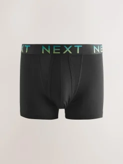 Next Black Ombre Waistband 5 Pack A-Front Cotton Rich Boxers^ Underwear|Underwear