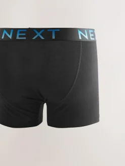 Next Black Ombre Waistband 5 Pack A-Front Cotton Rich Boxers^ Underwear|Underwear