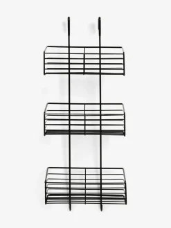 Next Over Door Three Tier Shower Caddy Black