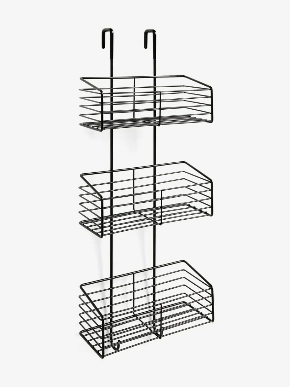 Next Over Door Three Tier Shower Caddy Black