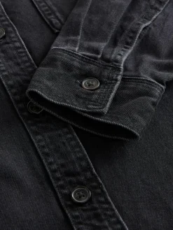 Next Black Oversize Denim Shirt^Women Tops & T-Shirts|Blouses & Shirts