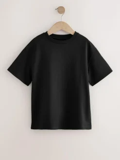 Online Next Oversized Heavyweight 100% Cotton T-Shirt (3-16yrs) Black