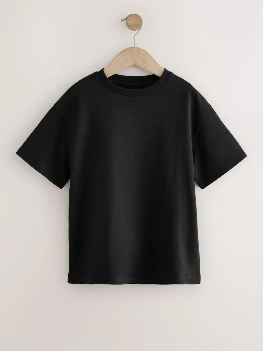 Online Next Oversized Heavyweight 100% Cotton T-Shirt (3-16yrs) Black