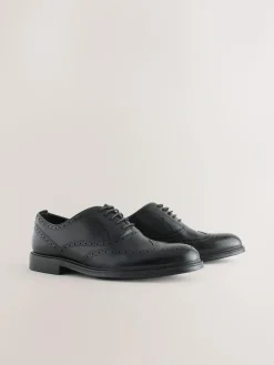 Best Next Oxford Wingcap Leather Shoes Black