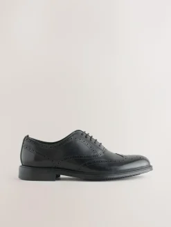 Best Next Oxford Wingcap Leather Shoes Black