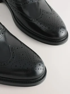 Best Next Oxford Wingcap Leather Shoes Black