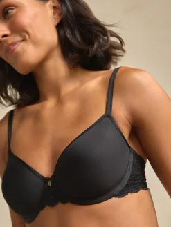 Outlet Next Pad Full Cup Premium Ultimate Comfort Lightweight Breathable T-Shirt Bra Black