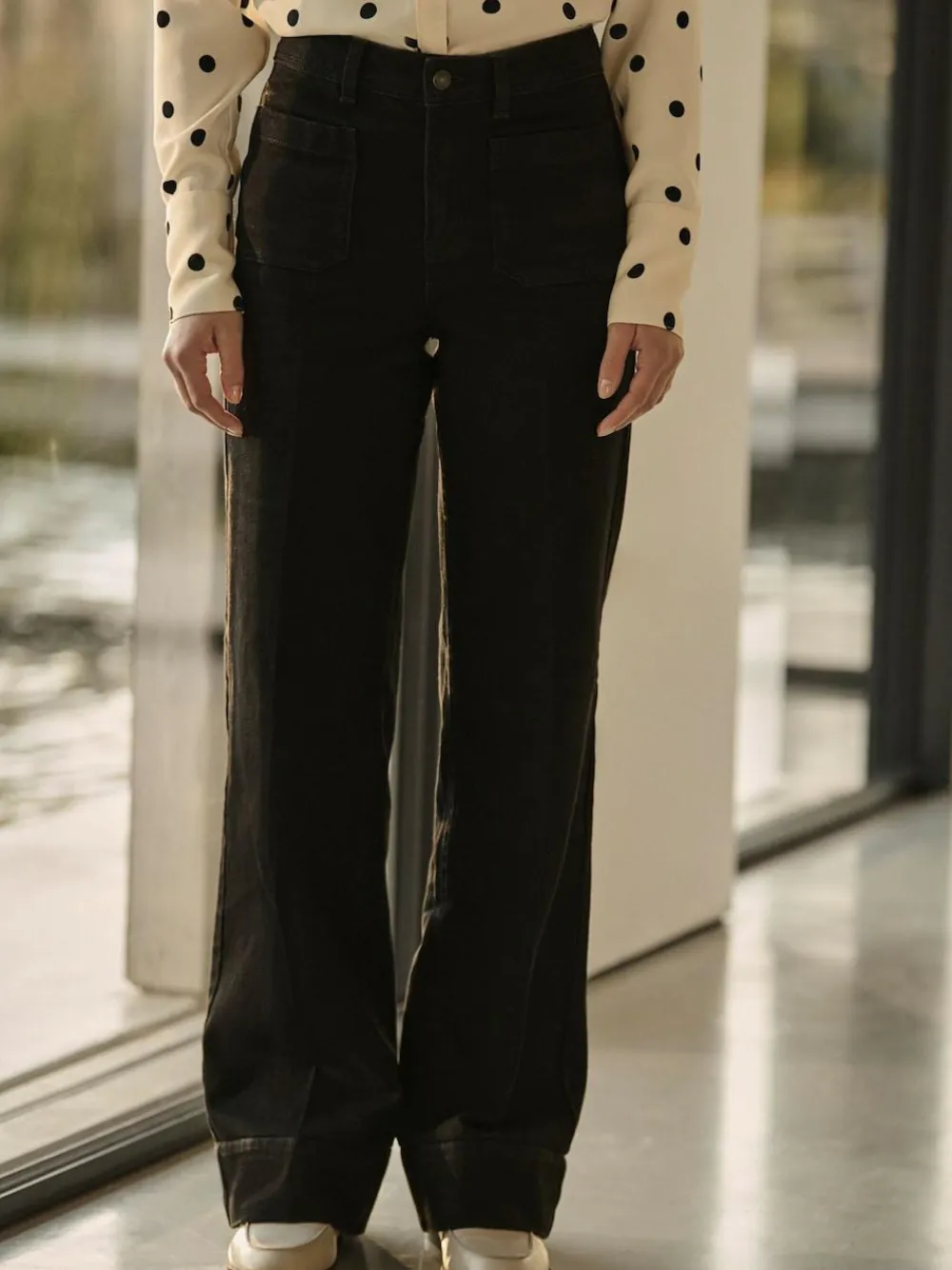 Next Patch Pocket Wide Leg Jeans^Women Jeans|Jeans