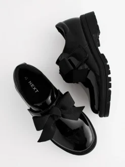 Next Black Patent Bow Monkstrap Chunky School Shoes^ Shoes