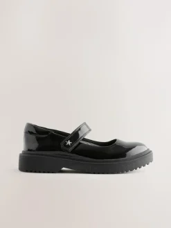 Best Next Black Patent Chunky Mary Jane School Shoes