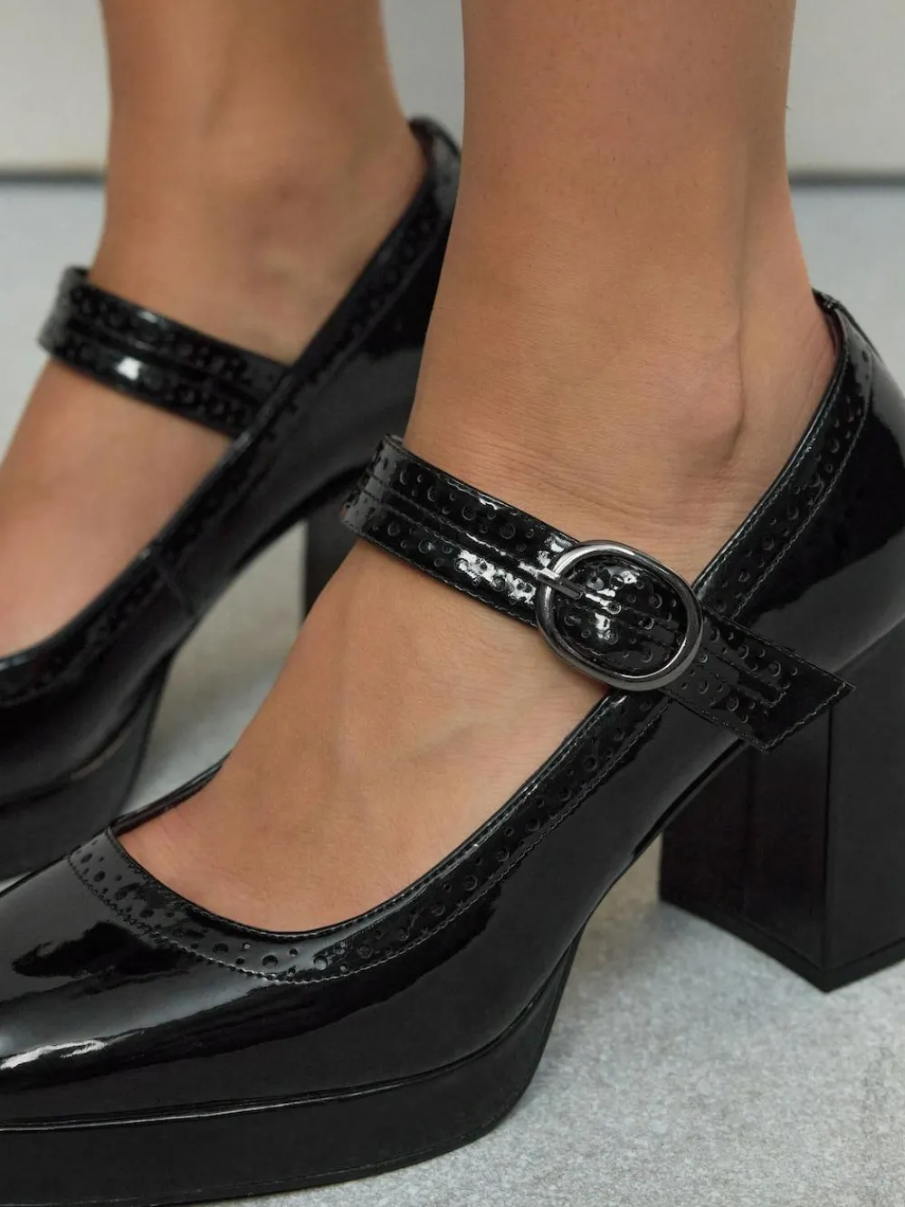 Next Forever Comfort® Brogue Mary Jane Platform Block Heels^Women Heels