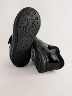 Sale Next Black Patent Leather Butterfly T-Bar School Shoes