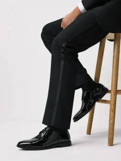 Next Black Patent Leather Derby Shoes^ Shoes