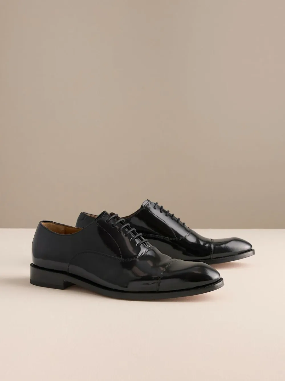 Next Black Patent Leather Oxford Toe Cap Shoes^ Shoes|Occasionwear