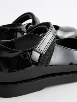 Next Black Patent School Mary Jane Crepe Sole Shoes