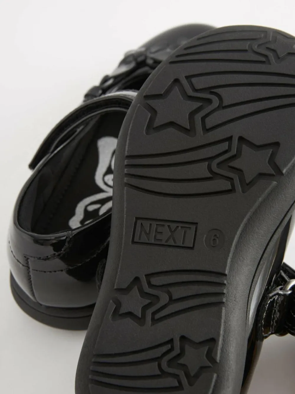 Discount Next Standard Fit (F) School Junior Butterfly Mary Jane Shoes Black Patent