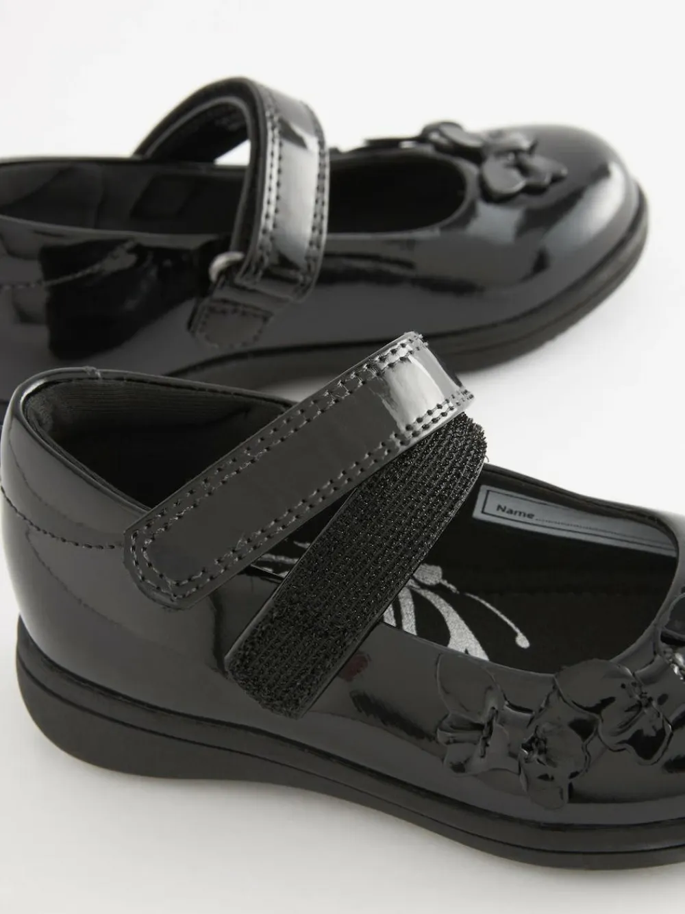 Discount Next Standard Fit (F) School Junior Butterfly Mary Jane Shoes Black Patent