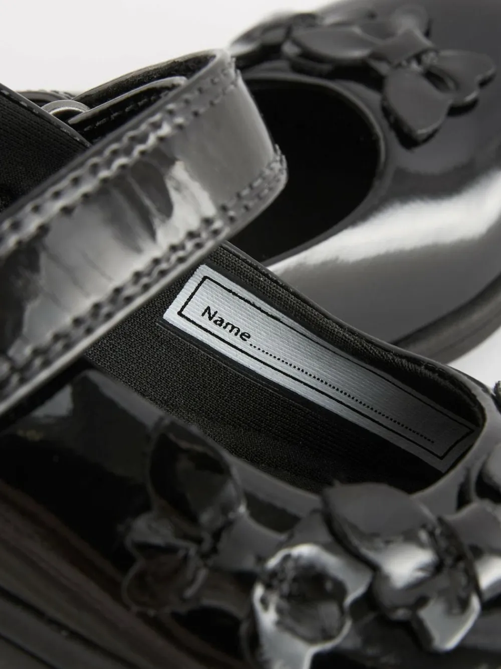 Discount Next Standard Fit (F) School Junior Butterfly Mary Jane Shoes Black Patent