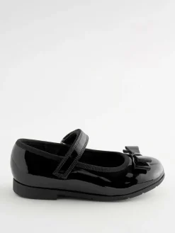 Sale Next Black Patent Standard Fit (F) School Leather Bow Mary Jane Shoes