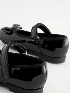 Sale Next Black Patent Standard Fit (F) School Leather Bow Mary Jane Shoes