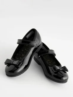 Sale Next Black Patent Standard Fit (F) School Leather Bow Mary Jane Shoes
