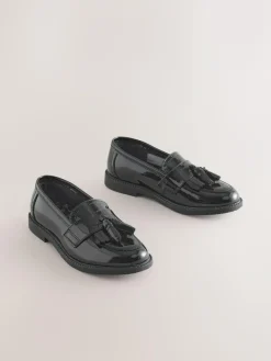 Next Standard Fit (F) Leather Tassel Loafer School Shoes^ Shoes