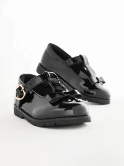 Next Standard Fit (F) School Junior Bow T-Bar Shoes^ Boots|Shoes