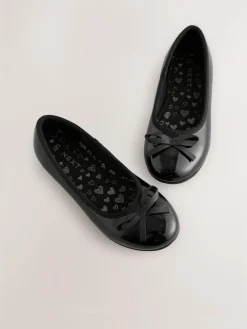 Next Standard Fit (F) Leather Ballerina School Shoes^ Shoes