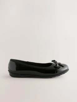 Next Standard Fit (F) Leather Ballerina School Shoes^ Shoes
