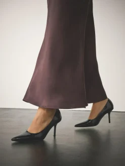 Clearance Next Standard/Wide Fit Forever Comfort® Point Toe Court Heels Black Patent