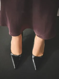 Clearance Next Standard/Wide Fit Forever Comfort® Point Toe Court Heels Black Patent