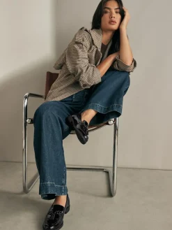 Discount Next Patent Tassel Hardware Detail Loafers Black