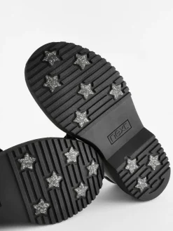 Outlet Next Wide Fit (G) Bow Chunky Mary Jane School Shoes Black Patent