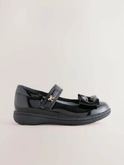 Next Black Patent Wide Fit (G) Bow Mary Jane School Shoes^ Shoes
