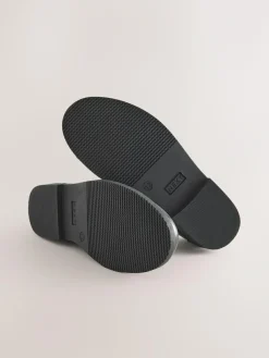 Clearance Next Wide Fit (G) Leather Tassel Loafer School Shoes Black Patent