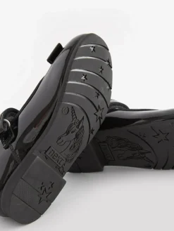 Discount Next Black Patent Wide Fit (G) School Leather Bow Mary Jane Shoes