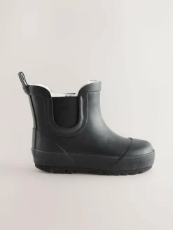Best Next Black Plain Warm Lined Ankle Wellies