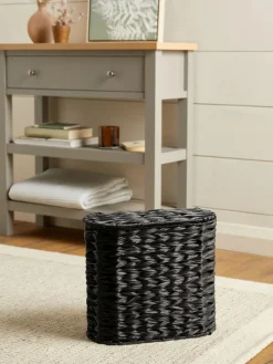 Best Next Plastic Wicker Storage Basket Black