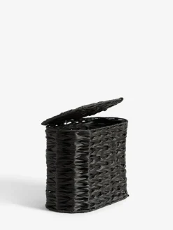 Best Next Plastic Wicker Storage Basket Black