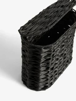Best Next Plastic Wicker Storage Basket Black